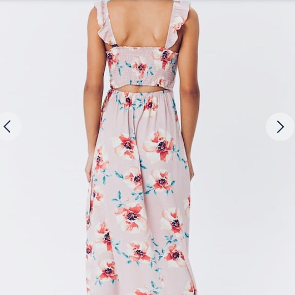 Floral Open Back cutout Maxi - Picture 3 of 6